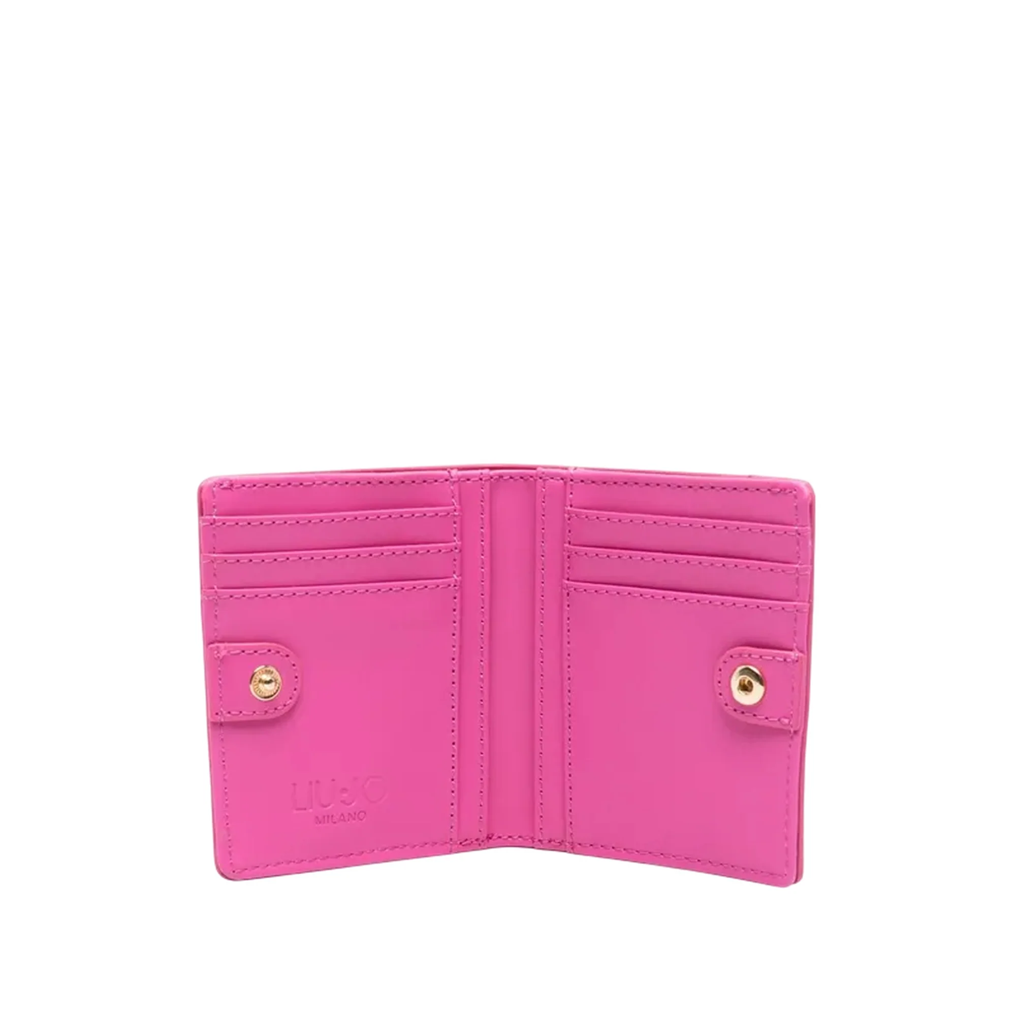 Portafoglio Donna Fucsia con bottone a pressione - Image 3