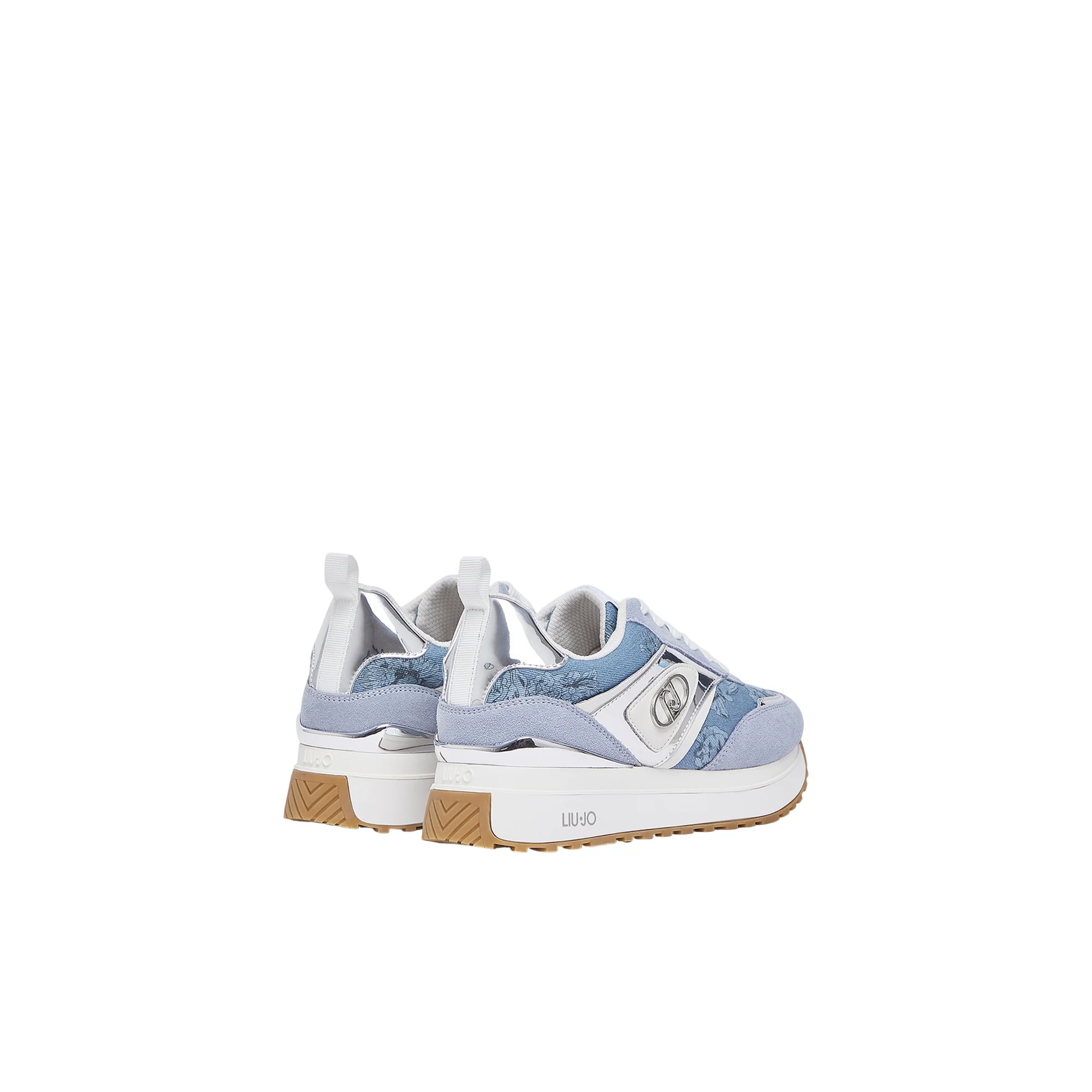 Sneakers platform Donna in denim stampato - Image 3