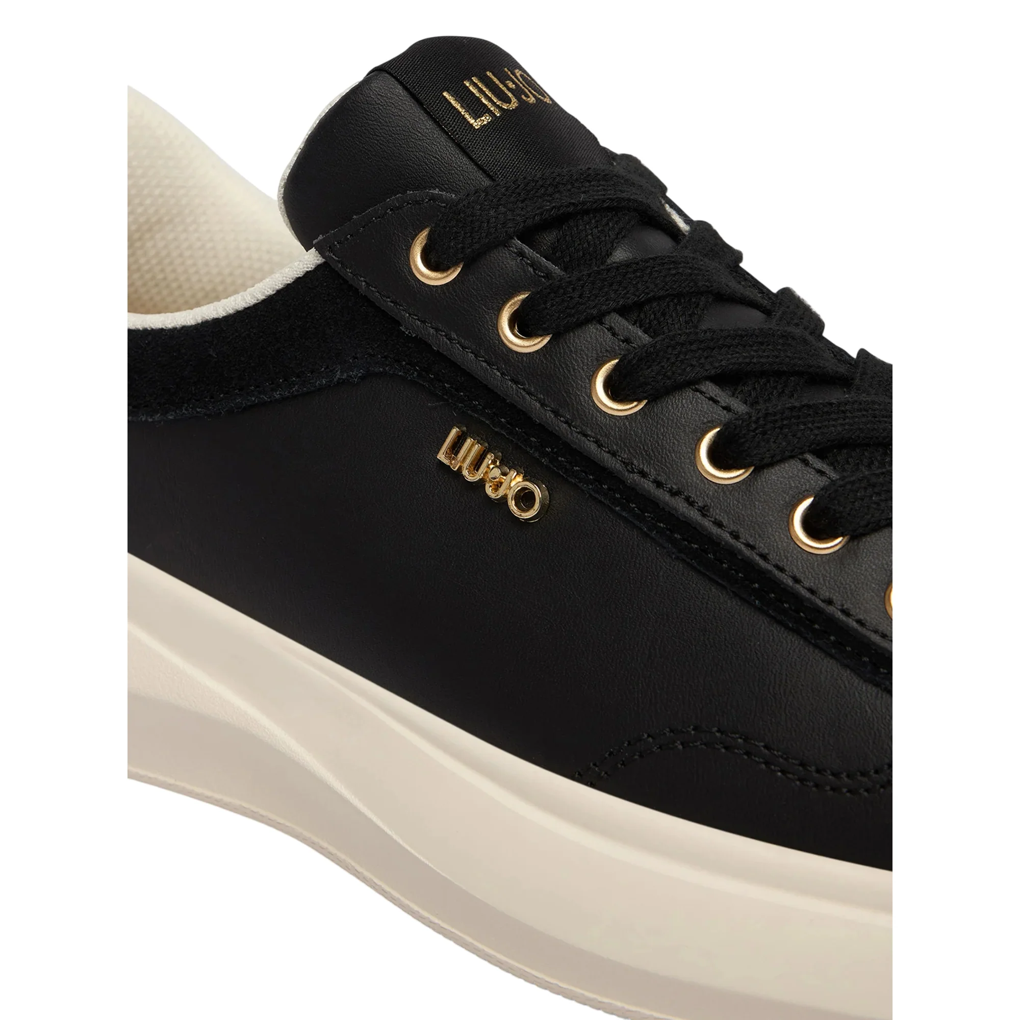 Sneakers Donna nero con dettagli scamosciati - Image 4