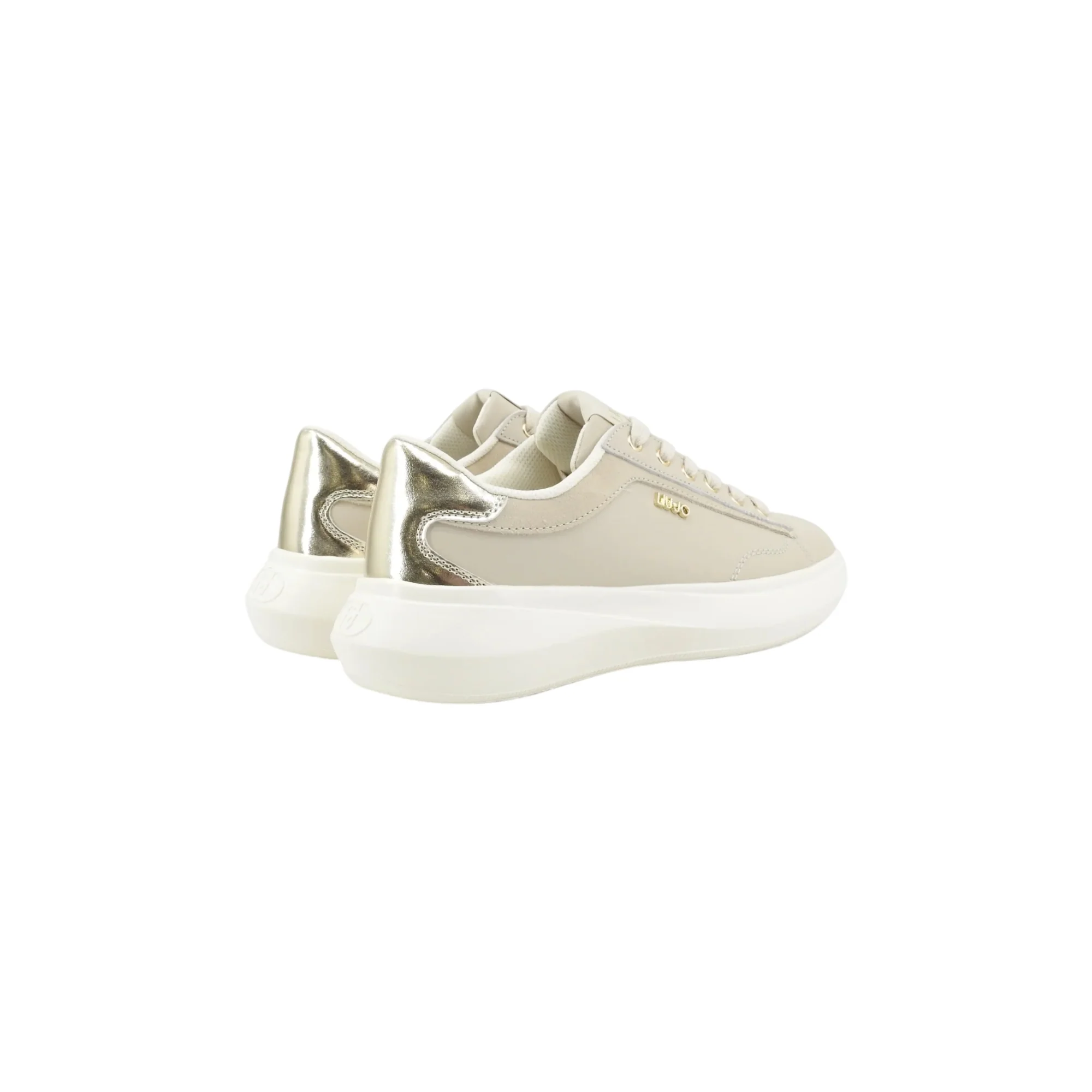 Sneakers Donna beige con dettaglio oro - Image 3
