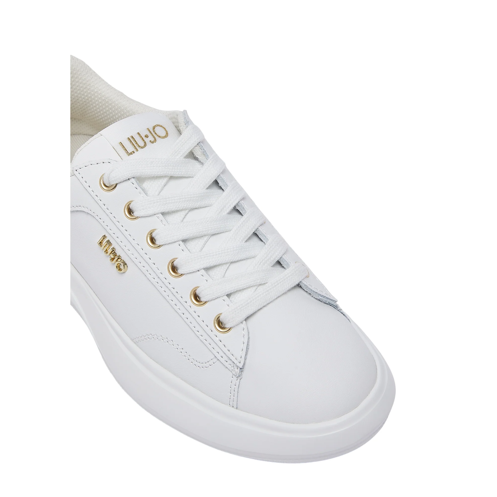 Sneakers Donna in pelle con dettaglio oro - Image 4
