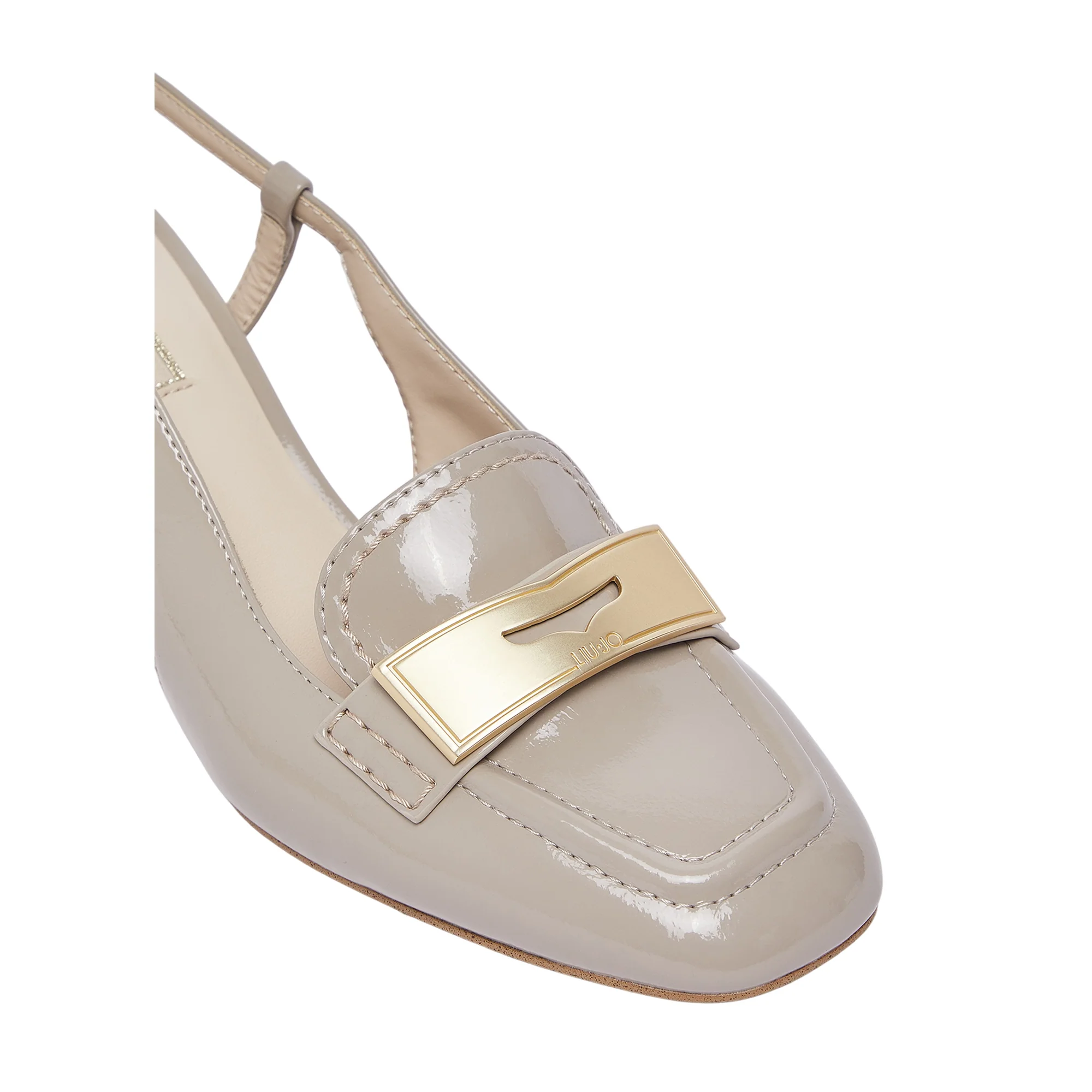 Slingback Donna in vernice beige - Image 4