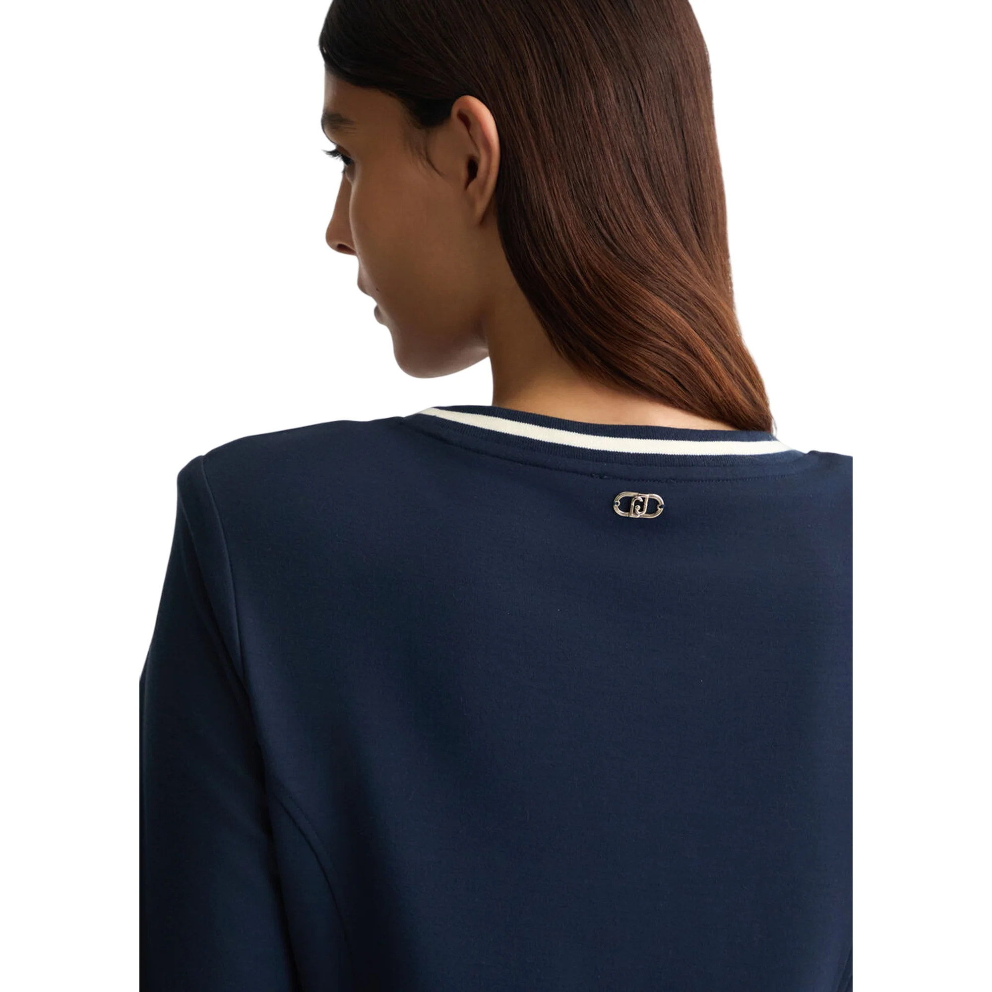 Abito corto da donna con bottoni blu scuro - Image 6