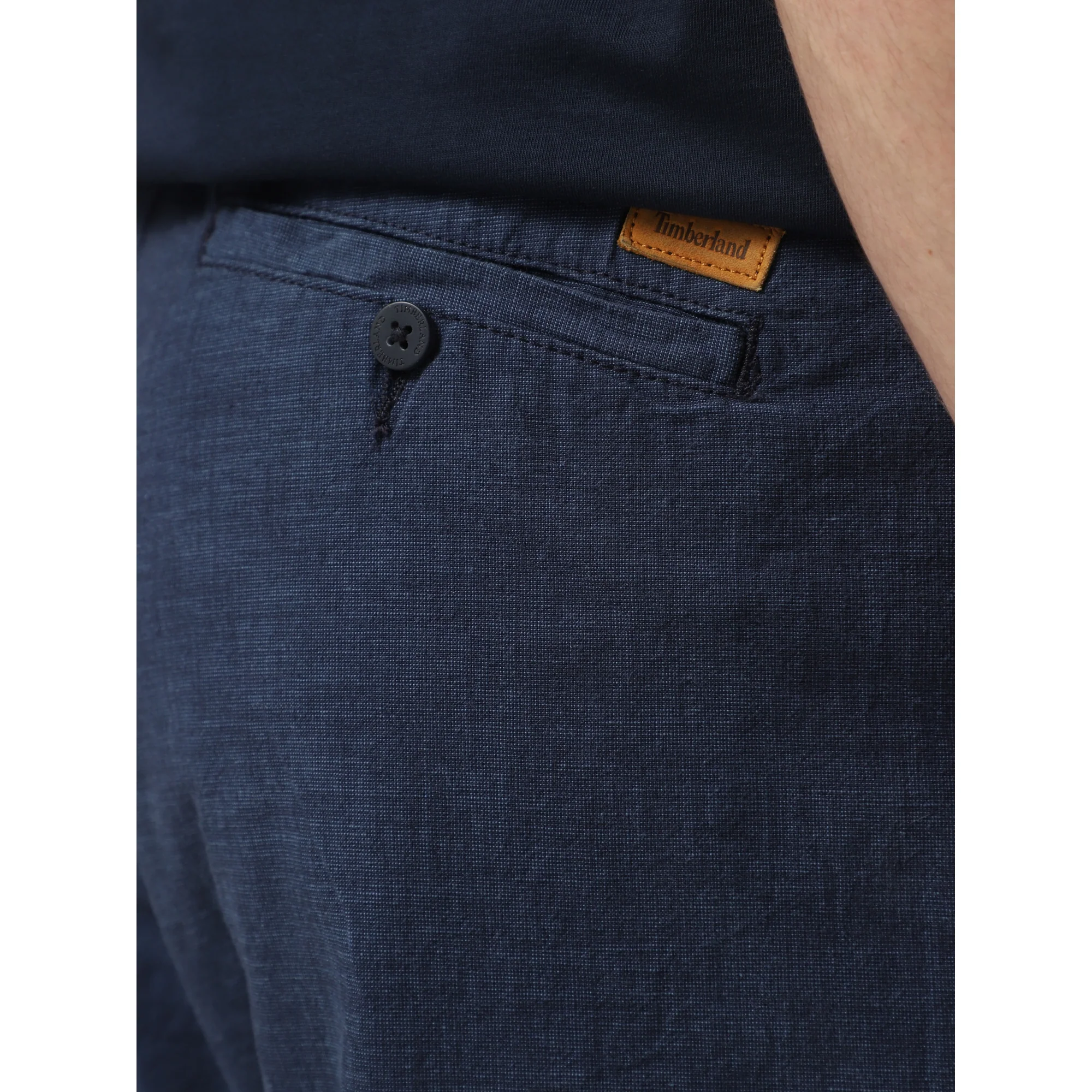 Pantaloni Joggers Uomo in Cotone e Lino Blu - Image 3