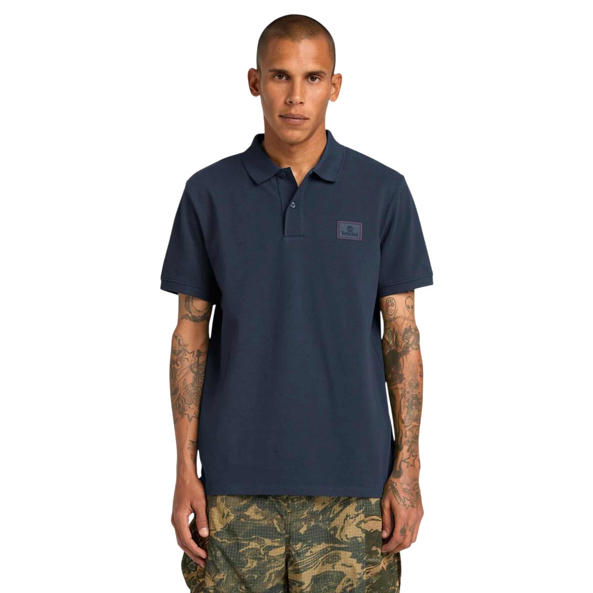 Polo Unisex Blu con Silicon Badge - Image 4