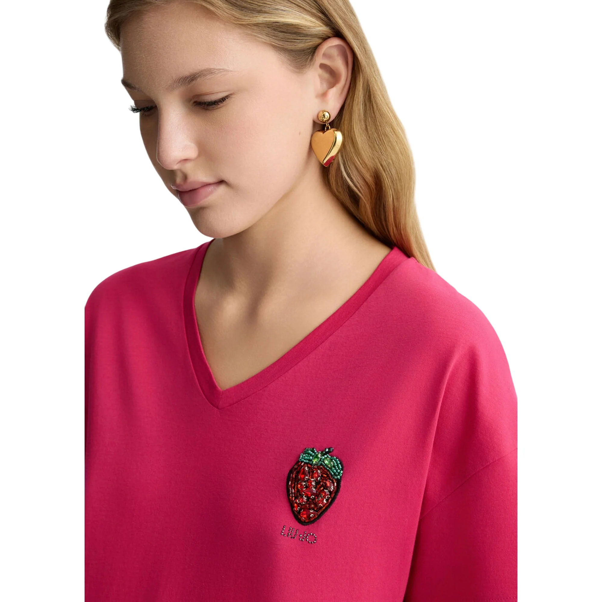T-shirt fucsia da Donna con fragola - Image 4